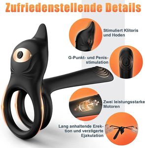 Anillo de bloqueo de esperma Control remoto Bloqueo eléctrico Anillo de esperma Estimulación de silicona Parejas Compartir Anillo vibrador - Product Image 5