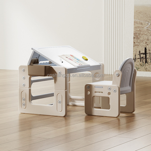 Nhựa Chiều Cao Có Thể Điều Chỉnh Nâng Chế Độ Nghiên Cứu Đa Chức Năng Xây Dựng Khối Bảng Và Vẽ Bảng Trẻ Em Bàn Và Ghế - Product Image 1