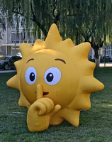 Ballon gonflable d'Oxford de mascotte de dessin animé géant jaune conçu sur mesure pour des événements de publicité extérieure