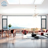 Fenêtre à battant en aluminium à double vitrage, résistante au vent et à l'insonorisation, pour appartement moderne et espace de cuisine