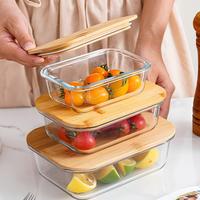 Couvercles en bambou pour récipients de stockage alimentaire en verre, préparation des repas, cuisine, micro-ondes, congélateur, lave-vaisselle, sans BPA, camping, écologique