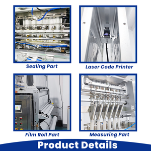 Machine d'emballage multivoie scellage 4 côtés pour sucre et sel en granulés <span class=keywords><strong>3g</strong></span>-10g en petits sachets d'hôtels - Product Image 4