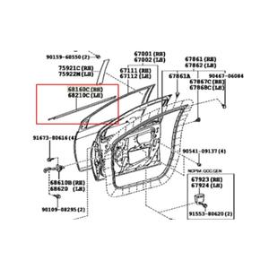 HYA Burlete Ventana Tira de sellado Moldura Embellecedor Cinturón de sellado de puerta exterior para <span class=keywords><strong>Yaris</strong></span> Sedan 2006-2011 - Product Image 3