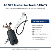 Traceur GPS 4G pour bus et bus scolaires GAR405 avec alarme SOS, surveillance vocale et détection de survitesse