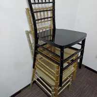 Nouveaux produits : Chaises Chiavari empilables en plastique doré pour la location, événements hôteliers, banquets et mariages à Dubaï, vente en gros