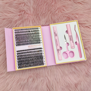 Bộ mi giả handmade, nhiều kiểu uốn, tự nhiên, chất liệu lông chồn giả, tự làm, dạng chùm, mi quạt - Product Image 2