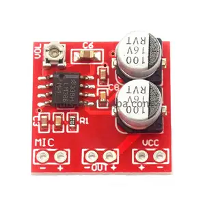 DC 5V-12V LM386 Electret Micrófono Amplificador Placa Ganancia 200 Veces MIC Amplificador 6V 9V