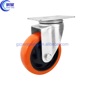 Roulettes fixes droites Pengxing en PVC/PU, roues en caoutchouc, 3/4/5 pouces, roulettes industrielles de moyenne capacité à vendre - Product Image 2