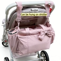 Sac à langer léger et lavable OEM/ODM en nylon et polyester, organisateur de soins pour bébé durable, sac à bandoulière multifonctionnel, sac fourre-tout quotidien