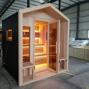 Sauna Exterior Moderna y Elegante de Madera Sólida para 2-4 Personas, Sauna Doméstica Transfronteriza, Cabina de Sauna con Embalaje en Caja de Madera, Producto de Venta Caliente - Product Image 5