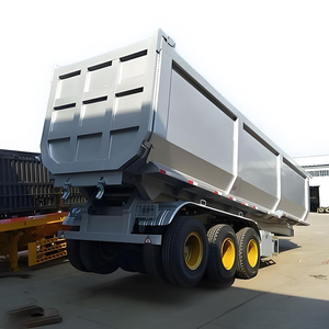 Semi-remorque benne arrière en U à 3 essieux, 60 tonnes, 9,5 m de long, en acier, à vendre - Product Image 5