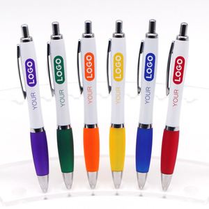Stylo bille publicitaire personnalisé avec logo imprimé – Outil d'écriture scolaire en plastique à prix abordable avec encre noire/bleue, design original - Product Image 1