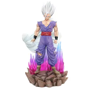 39CM Anime Ornaments Figure Dragon Balls Z GK Gohan Luminescent Character Model Anime Action Figure