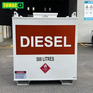 Tanque de almacenamiento de transferencia de combustible diésel autoagrupado de 500 litros de doble pared personalizado