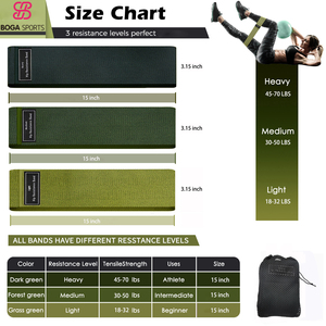 Özel Logo daire döngü eğitim egzersize dayanıklı bant spor Squat Glute popo kumaş bant Fitness egzersiz kalça - Product Image 2