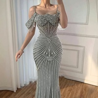 Robe de soirée sirène de luxe Serene Hill LA73148, richement ornée de perles, collection 2026, épaules dénudées, tenue de soirée formelle pour femme, prête à l'emploi