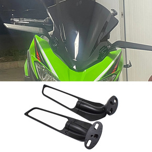 Espejo retrovisor con alerón para motocicleta de 600cc 250cc GSX250 Kawasaki, pieza de mejora para motocicleta de calle, lente de plástico y vidrio - Product Image 1