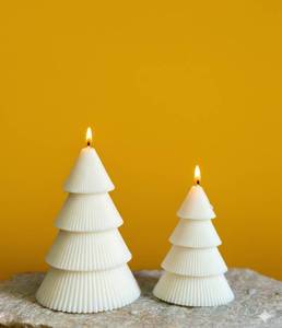 Modern Nordic Bubble Tree Geometric Handmade DESSERT Scented Smokeless Non-Toxic Pillar <b>Candle</b> Diwali Christmas Home Decoration - Product Image 3