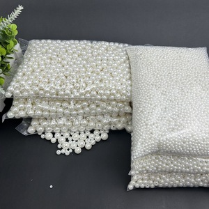 خرز لؤلؤي من البلاستيك ABS مع ثقب، خرز لؤلؤي دائري فضفاض لصناعة المجوهرات وإكسسوارات الحرف اليدوية - Product Image 4