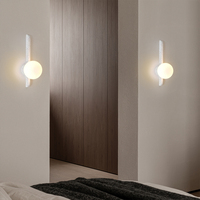 Lampe murale en travertin Wabi-sabi, luminaire en pierre de grotte jaune, verre blanc laiteux, marbre, lampe murale d'intérieur pour la maison, l'hôtel, la chambre à coucher