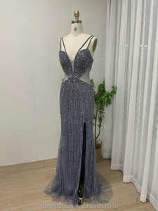 Nuovi Modelli di Abiti da Sera a <span class=keywords><strong>Sirena</strong></span> <span class=keywords><strong>con</strong></span> Scollo Profondo a V, Decorati <span class=keywords><strong>con</strong></span> Paillettes e Perline, Sexy Abiti da Festa <span class=keywords><strong>con</strong></span> <span class=keywords><strong>Spacco</strong></span> Alto per Signore MB40040-2 - Product Image 5