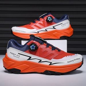 Nuevo modelo de zapatillas de senderismo para viajes al aire libre, zapatillas multifuncionales casuales para hombre con botón giratorio para escalada y senderismo. - Product Image 4