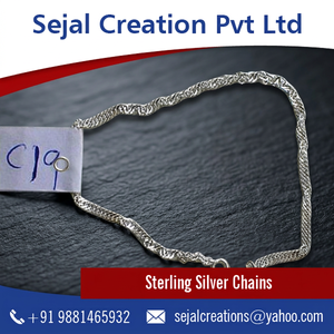 Chaînes en argent sterling 925 très demandées, fournitures de bijoux en gros par Sejal Creation Pvt. Modèle C19 - Product Image 2