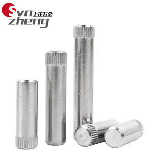 Goupilles moletées Svn en acier inoxydable 304 M1.5 M2 M2.5 M3 M4 M5 M6 M8, goupilles cylindriques droites à tête unique pour l'électronique - Product Image 1