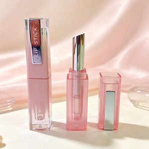 กล่องใส่ลิปสติกทรงสี่เหลี่ยมบางเฉียบสำหรับแต่งหน้าหลอดใส่ลิปสติกสีชมพูสีโลโก้ตามสั่ง - Product Image 1