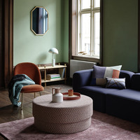 Moderne Simple tissu personnalisé populaire rond pied tabouret maison salon canapé ovale canapé pouf pouf chambre maquillage chaise