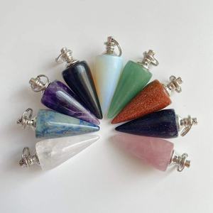 Pendentif pendule en cristal à point unique en pierre d'énergie de guérison naturelle - Product Image 4