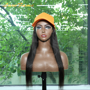 <span class=keywords><strong>Gorra</strong></span> larga y lisa de 24 pulgadas <span class=keywords><strong>con</strong></span> peluca, <span class=keywords><strong>pelo</strong></span> negro resistente al calor, <span class=keywords><strong>gorra</strong></span> de béisbol para viajes al aire libre, venta al por mayor de fábrica - Product Image 2