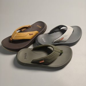 Trendy Fashionable Men's Thick Soft-Soled <strong>Flip</strong>-<strong>Flops</strong> Comfortable Casual Wear for Outdoor Breathable Leather Slip-Resistant - Product Image 5