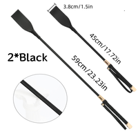 NEZEND 2 pièces 18 pouces Fouets sexy BDSM Fétichisme Fessée Jouet de stimulation Flogger Fouet en cuir pour bondage Fouets d'entraînement pour l'équitation