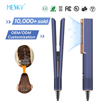 Prix de gros Mesky 2024 Nouveau peigne chauffant à flux d'air ionique négatif, sèche-cheveux et lisseur 2 en 1