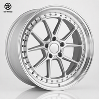 Jantes de style 2 pièces à déport profond DW 18 19 20 22 pouces 5 trous, lèvre polie argentée, taille et déport personnalisés, compatibles avec Toyota Supra