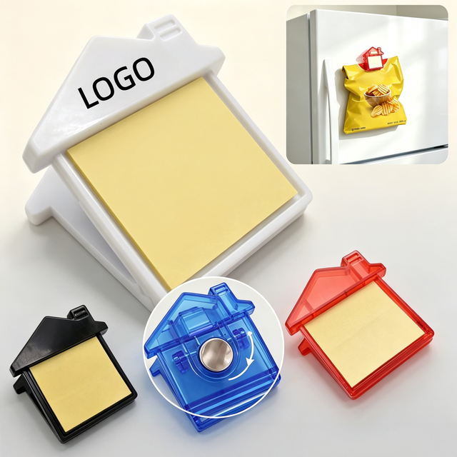 Custom LOGO 3 in 1 Multifunctional No Residue Sticky Note Plastic Snack Bag Clip Fridge Magnetic Refrigerator Decor for Kitchen