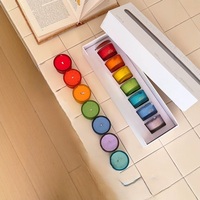 Ensemble de bougies parfumées en cire de soja de couleur personnalisée, boîte cadeau, bougie d'aromathérapie sans fumée pour la relaxation à domicile
