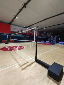 מפעל באיכות גבוהה נירוסטה ספורט כדורעף בדמינטון ציוד טניס עמוד כדורעף נייד למכירה