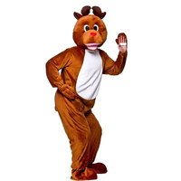 Costume de mascotte d'ours en peluche gonflable unisexe pour adulte renne géant drôle personnalisé pour la conception de peluche douce de fête de Noël