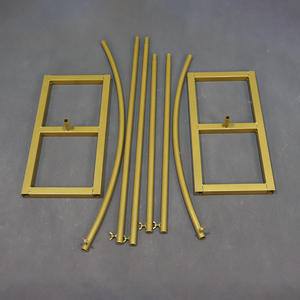 Giá đỡ khung sắt nghệ thuật trang trí tiệc cưới, khung vòm kim loại, giá đỡ hoa trung tâm màu vàng - Product Image 5