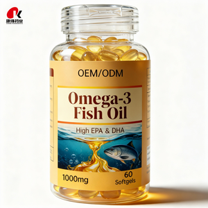 100% высококонцентрированный рыбий жир Омега-3 с <span class=keywords><strong>EPA</strong></span> и <span class=keywords><strong>DHA</strong></span>, сертифицированный GMP и HALAL, в мягких капсулах - Product Image 1