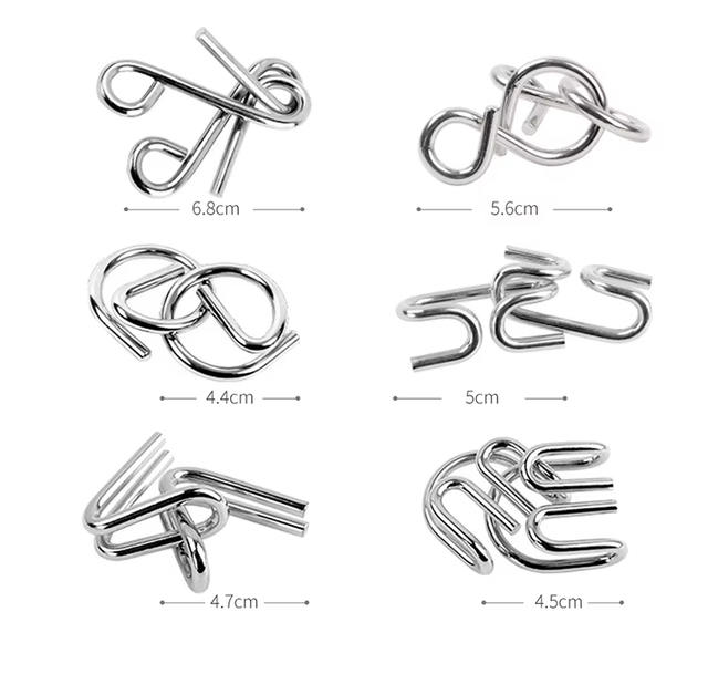 Hot Sale Toy Puzzle Game Metal Puzzles Brain Teaser Solutions