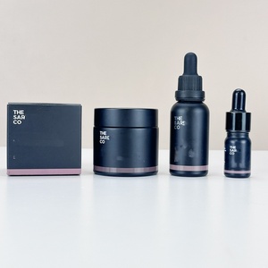 Matte Black Airless Pump Bottle 15ml 30ml 50ml Dropper Bottle Men Skincare Packaging Black Matte Roller Bottle <b>Plastic</b> <b>Tube</b> Jar - Product Image 4
