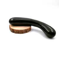 Bâton de massage en obsidienne noire naturelle sculpté à la main et bien poli, bâton de guérison Yoni