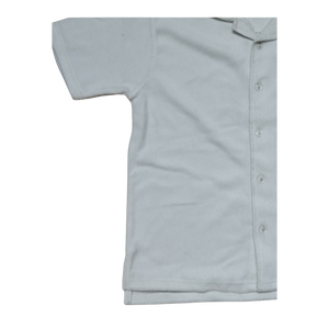 Chemise boutonnée à manches courtes pour garçon – Blanc classique - Product Image 2