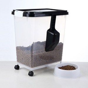 30L &amp; 10L Combo Airtight Pet Food Storage Container With Scoop Stackable Treat Box Keep Fresh Easy Mobility
