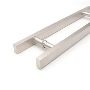 दरवाजे के लिए उच्च गुणवत्ता वाले एच आकार के ग्लास डोर पुल हैंडल स्टेनलेस स्टील हैंडल