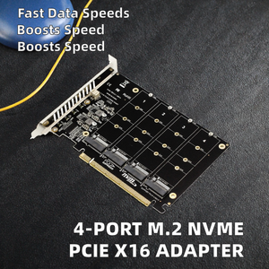 4 منافذ <span class=keywords><strong>M</strong></span>.<span class=keywords><strong>2</strong></span> NVME إلى PCIe X16 بطاقة محول في المخزون - Product Image 3