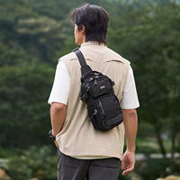Sac bandoulière de style décontracté pour homme, petit sac de sport, sac de poitrine pour tablette, idéal pour le cyclisme